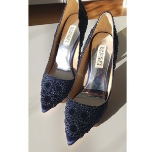 Badgley Mischka embellished pointed toe pumps